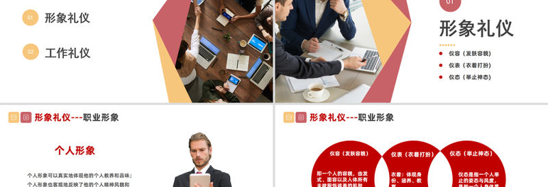 2023企业礼仪培训PPT简洁风企业接待人员礼仪培训课件模板