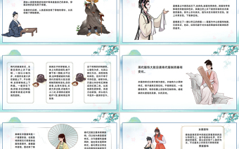 2023中国传统服饰历史演变过程PPT中国风中国传统服饰历史演变过程课件模板