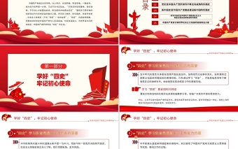 2021学好四史践行使命PPT庆祝中国共产党成立100周年专题党课模板下载