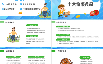 2022合理营养健康一生PPT卡通风中国学生营养日主题班会课件模板