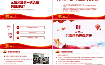 青年,你为什么入团PPT红色大气2022年团员党员主题团日活动专题党课课件模板