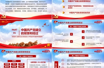 2021党史专题讲座七一建党节PPT庆祝中国共产党成立100周年