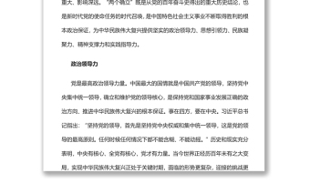“两个确立”是实现中华民族伟大复兴的根本保证党支部主题党日专题
