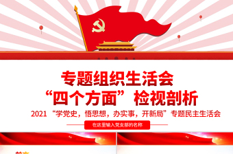 党史学习教育专题组织生活会会标ppt