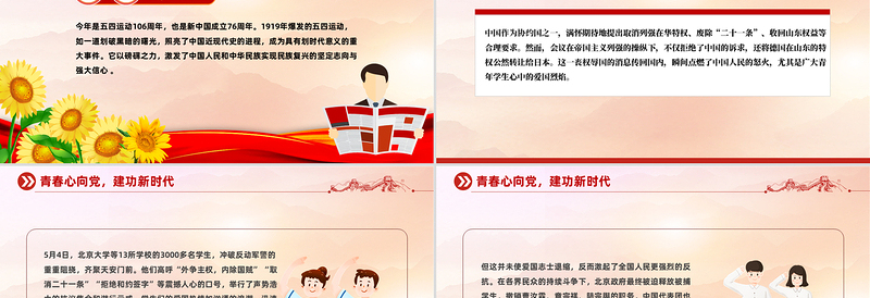 2025纪念五四运动106周年主题班会PPT课件