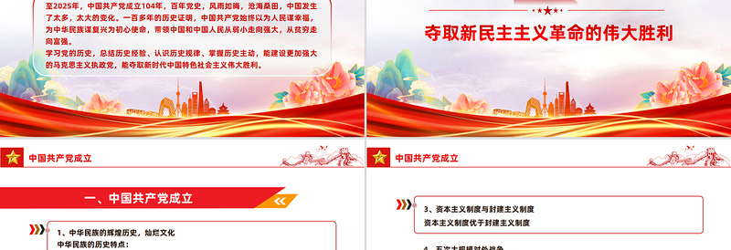 2025中国共产党成立104周年PPT党的百年光辉历程和历史经验课件