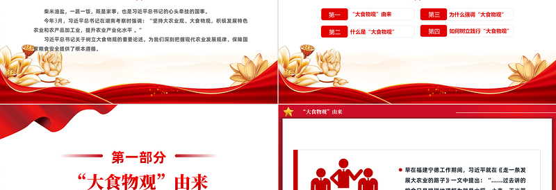 习近平总书记关于树立大食物观的重要论述PPT党课下载