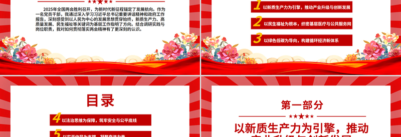 2025深学细悟两会精神实干担当时代使命PPT两会精神学习心得体会课件