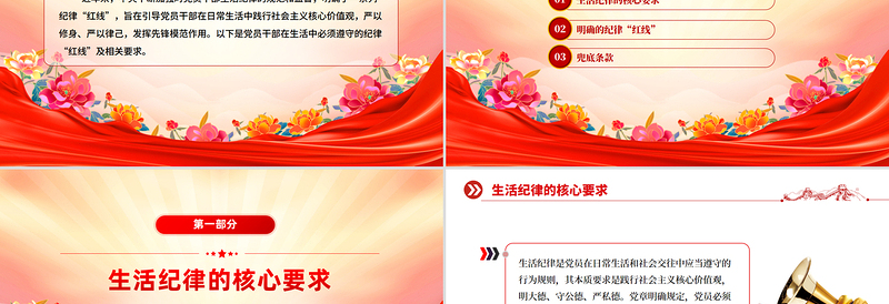2025党员干部生活中的纪律“红线”PPT纪律教育党课