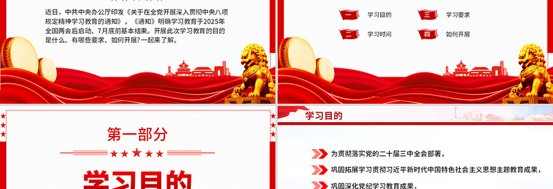 党政风《关于在全党开展深入贯彻中央八项规定精神学习教育的通知》PPT课件