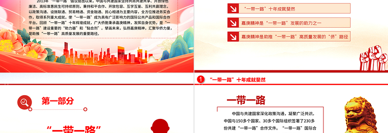 2023弘扬嘉庚精神ppt大气精美风“一带一路”高质量发展的一大助力党组织党支部党员培训学习党课课件