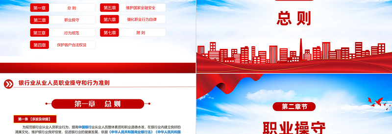 新版《银行业从业人员职业操守和行为准则》PPT课件