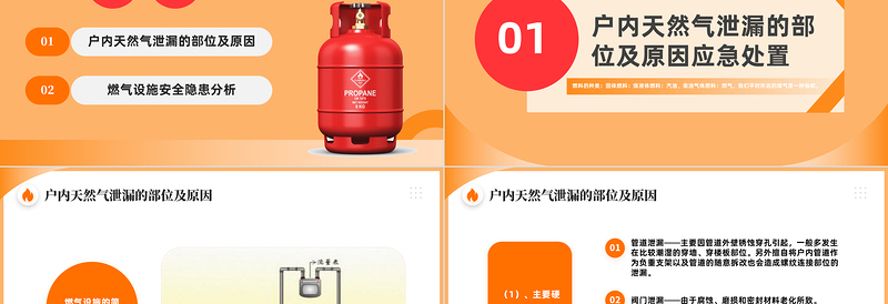 2023管道燃气安全常识PPT商务风燃气安全培训课件模板下载