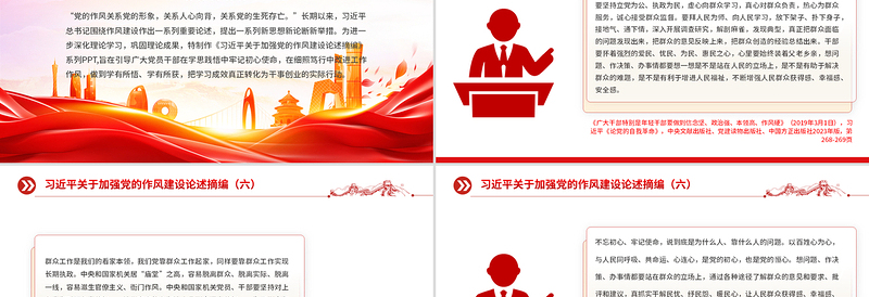 习近平关于加强党的作风建设论述摘编(六)PPT党员辅导课件
