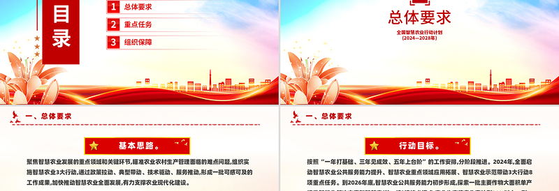 简洁大气全国智慧农业行动计划(2024—2028年)PPT三农课件下载