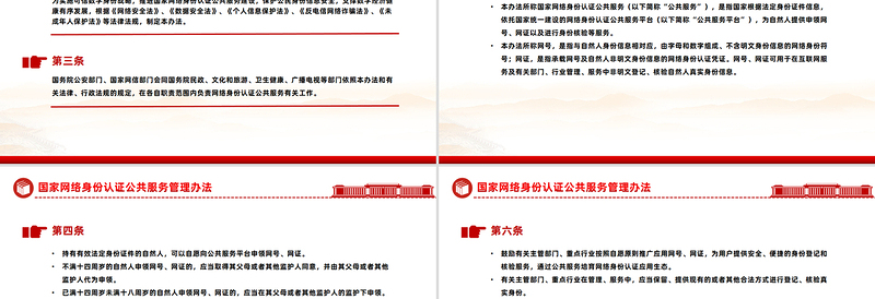 简洁大气国家网络身份认证公共服务管理办法PPT课件