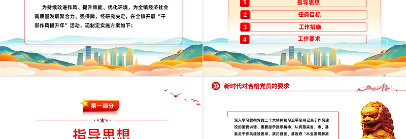 2023关于开展“干部作风提升年”活动的实施方案PPT精美实用强作风比担当抓落实创一流课件