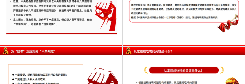 精美简洁公职人员违规吃喝认定标准PPT课件