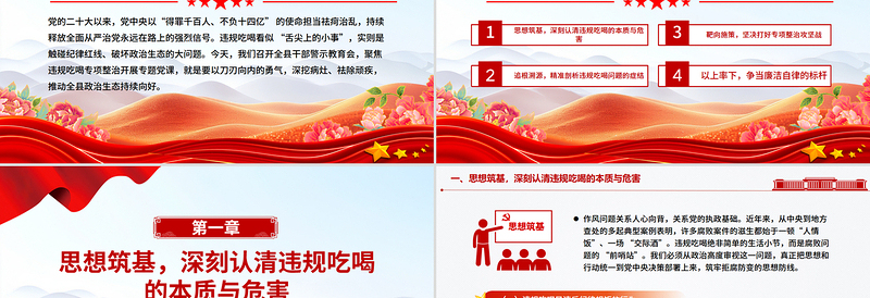 在全县干部警示教育会上关于违规吃喝专项整治的专题党课PPT课件