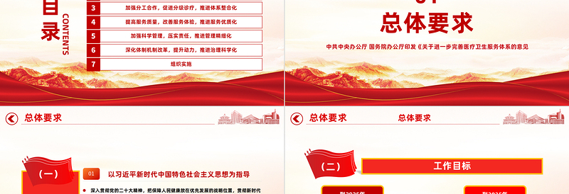 2023关于进一步完善医疗卫生服务体系的意见PPT大气精美风学习解读关于进一步完善医疗卫生服务体系的意见专题党课课件模板