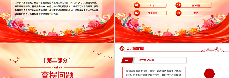 2025防返贫监测干部学习教育问题查摆与整改措施PPT模板下载