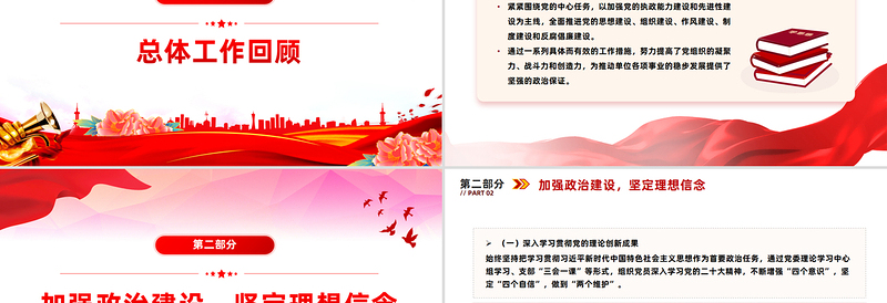 2025党委(党组)上半年党建工作总结PPT模板下载