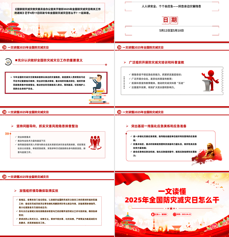 2025年全国防灾减灾日怎么干PPT课件