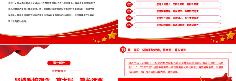 2023学习运用“千万工程”里的世界观和方法论PPT大气精美风党员干部学习教育专题党课课件