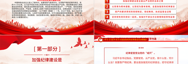 全面加强党的纪律建设之《习近平关于全面加强党的纪律建设论述摘编》PPT下载