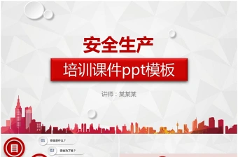 红色微粒体企业安全生产管理培训PPT模板