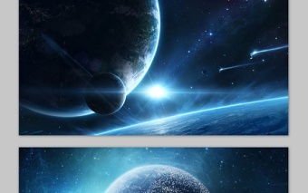 四张宇宙星空星球PPT背景图片
