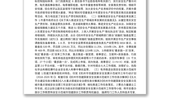 杭州市2018年半年度安全生产工作总结