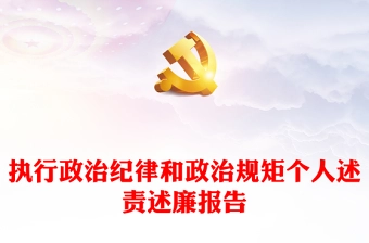 执行政治纪律和政治规矩个人述责述廉报告