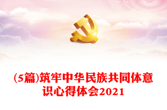 (5篇)筑牢中华民族共同体意识心得体会2021