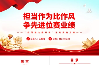 2023“作风能力提升年”活动实施方案PPT学习二十大奋进新征程坚持问题导向引领高质量发展课件