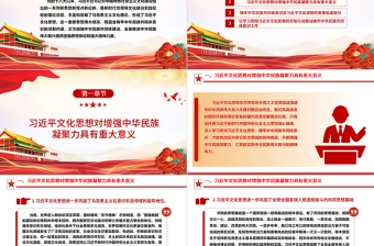 促进各族人民共建中华民族共同体意识ppt大气简洁深入学习习近文化思想民族融合篇基层党组织党支部党员干部学习党课课件