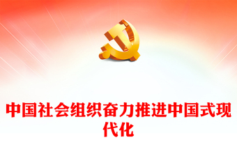 2022中国社会组织奋力推进中国式现代化PPT红色党政风深入贯彻落实党的二十大精神专题党课党建课件(讲稿)