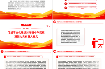 精美风铸牢中华民族共同体意识PPT学习文化思想党课课件