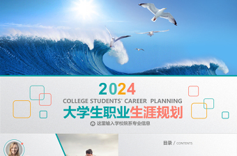 梦想飞翔企业公司大学生职业生涯 规划PPT模板