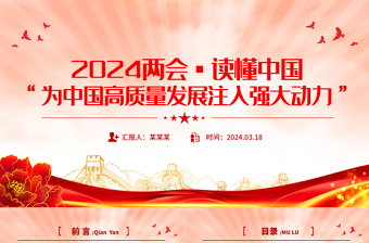 2024全国两会读懂中国为中国高质量发展注入强大动力PPT下载