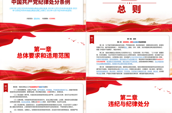 解读中国共产党纪律处分条例（2023年新旧对照版）PPT大气党政风纪律处分条例新变化党课下载
