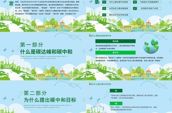 2021碳达峰和碳中和解读PPT推进生态文明建设知识科普宣传模板