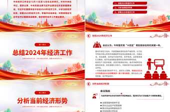 中央经济工作会议解读PPT大气华美总结2024年经济工作部署2025年经济工作课件下载