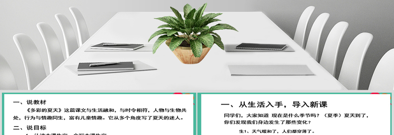 多彩的夏天二年级下册语文说课课件PPT