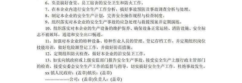 71个岗位安全生产责任书-141页