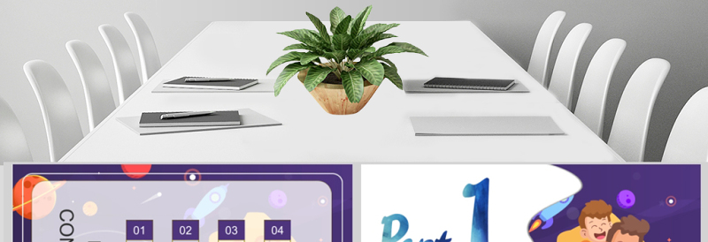 蓝色清新插画风2021年父亲节快乐PPT模板