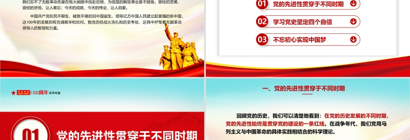 2021百年党史学习心得体会学习感悟主题演讲PPT课件