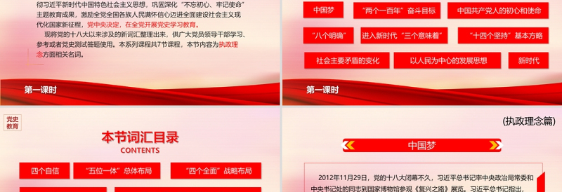 2021党的十八大以来党员干部应知应会词汇执政理念篇党课ppt