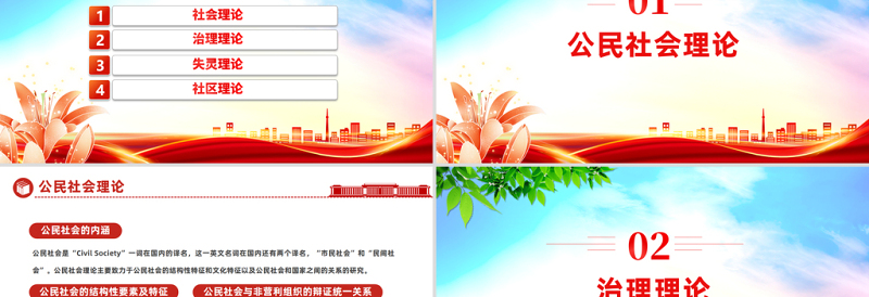 2023绿色城市社区治理PPT清新简约风让城市更美好城市社区治理专题课件模板下载