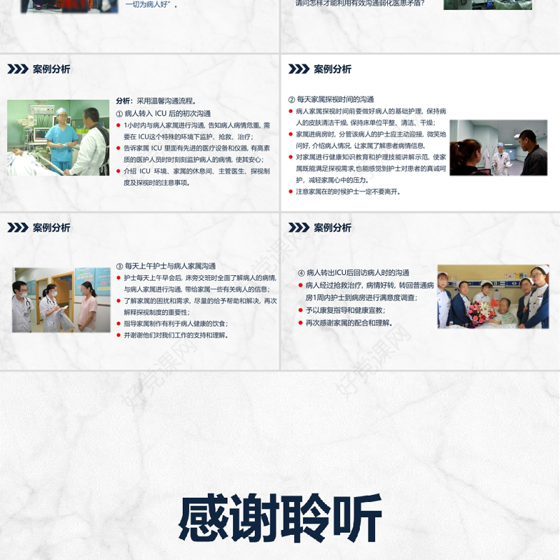 蓝色简约医患沟通技巧